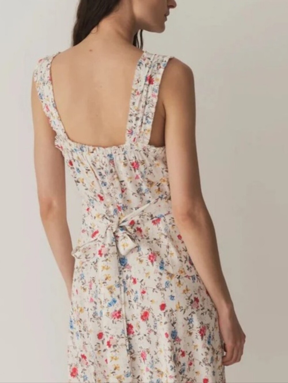 NWT DÔEN Ascella Dress in "Blanc Flowering Meadow" Midi Dress - Picture 7 of 15